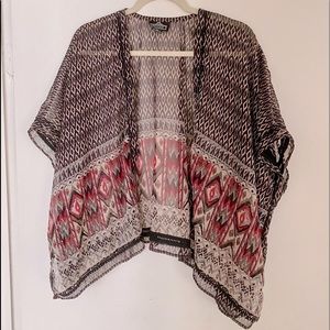 Boho sheer kimono
